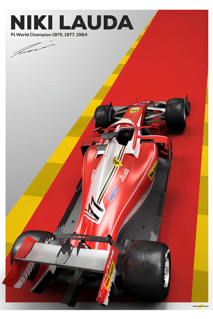 Niki Lauda - Premium Matte Paper Poster