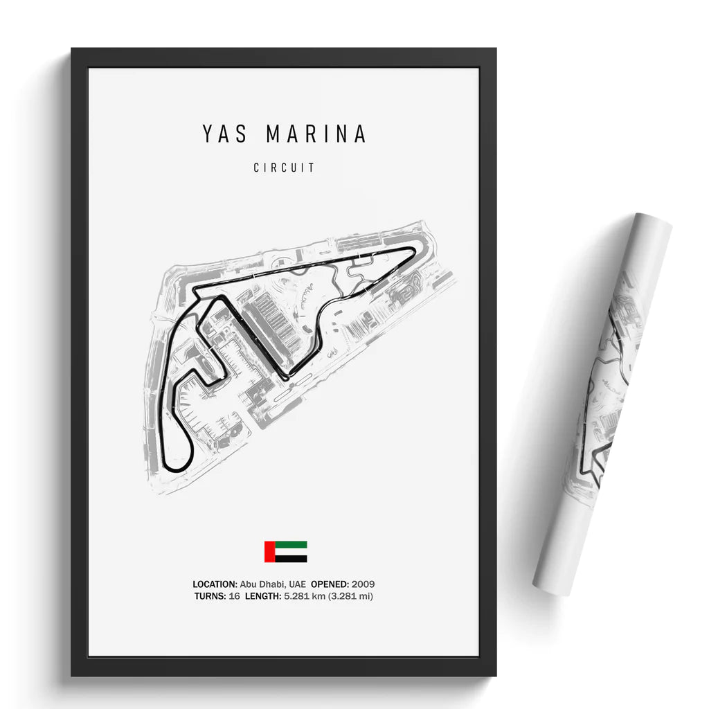 Yas Marina Circuit - Racetrack Canvas Print white