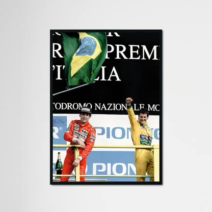 Aytron Senna - Michael Schumacher Monza 1992 Canvas Print