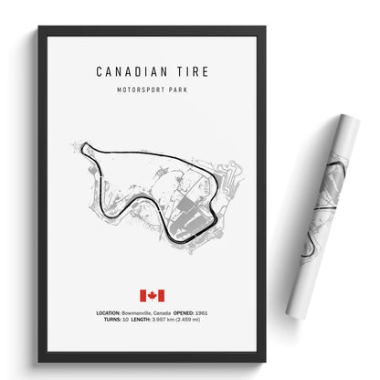 Canadian Tire Motorsport Park - Racetrack Canvas Print white