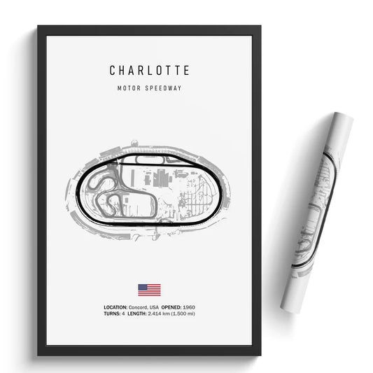 Charlotte Motor Speedway - Racetrack Canvas Print white white