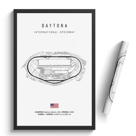 Daytona International Speedway - Racetrack Canvas Print white