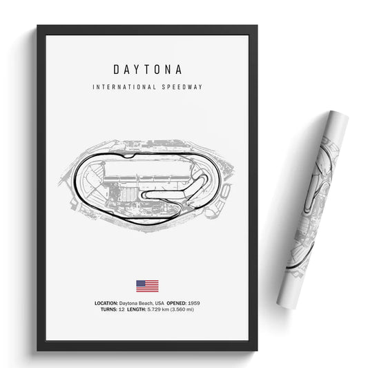 Daytona International Speedway Road Course - Racetrack Canvas Print white