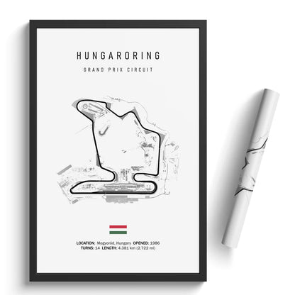 Hungaroring - Racetrack Canvas Print white