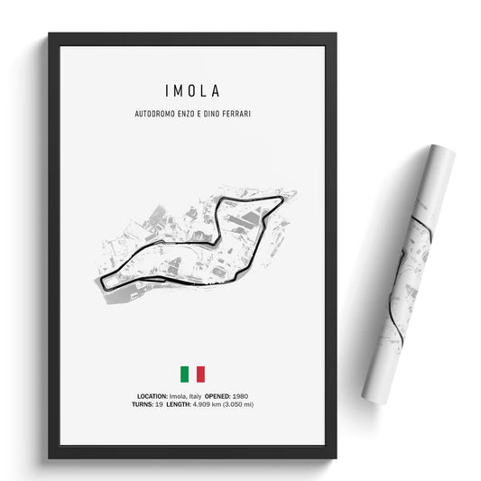 Autodromo Enzo e Dino Ferrari Imola - Racetrack Canvas Print white