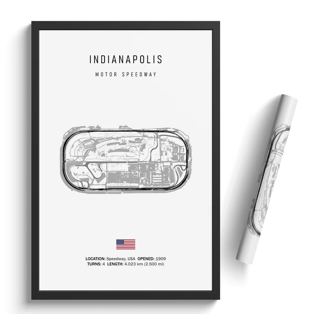 Indianapolis Motor Speedway - Racetrack Canvas Print white