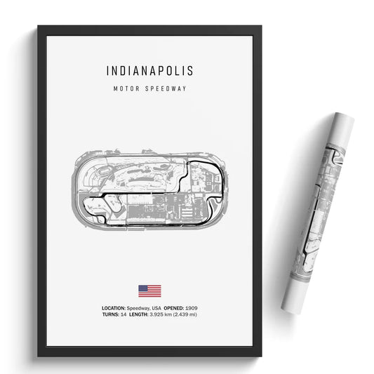 Indianapolis Motor Speedway Road Course - Racetrack Canvas Print white