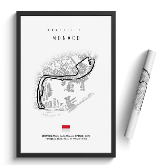 Circuit de Monaco - Racetrack Canvas Print white