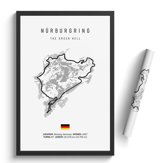 Nürburgring - Racetrack Canvas Print white