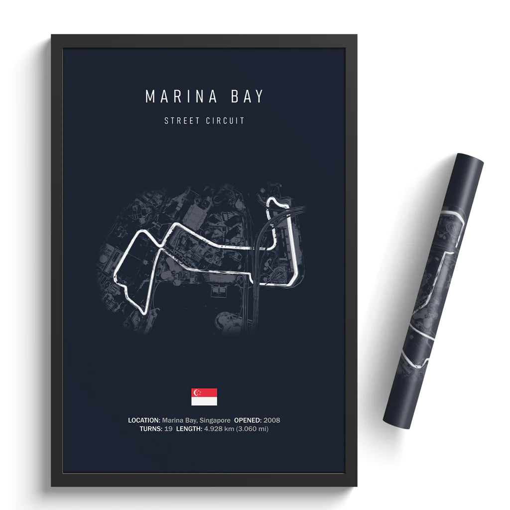 Marina Bay Street Circuit Singapore - Racetrack Canvas Print