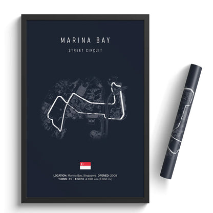 Marina Bay Street Circuit Singapore - Racetrack Canvas Print