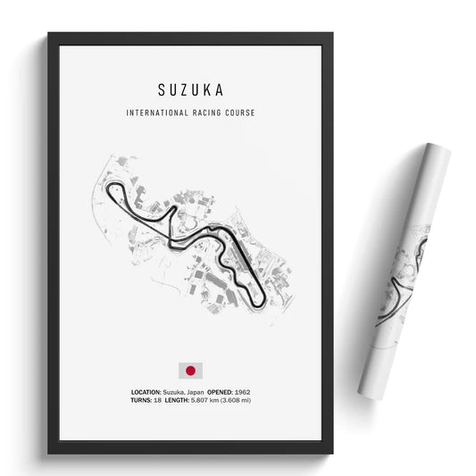 Suzuka International Racing Course - Racetrack Canvas Print white