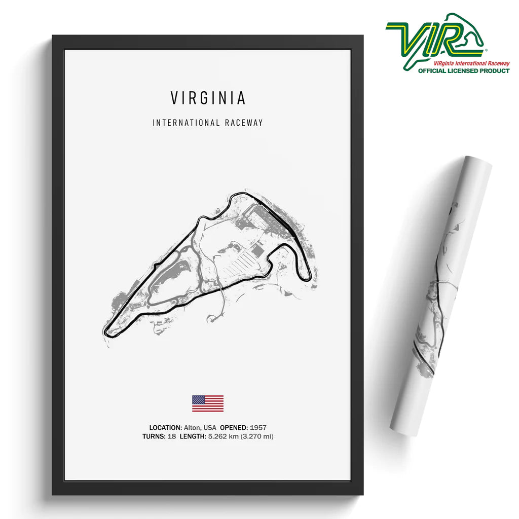 Virginia International Raceway - Racetrack Canvas Print white