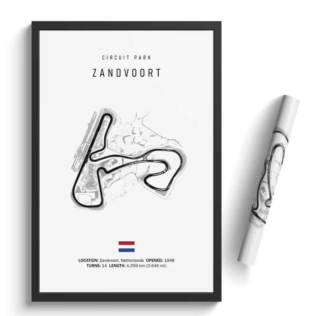 Circuit Park Zandvoort - Racetrack Canvas Print white