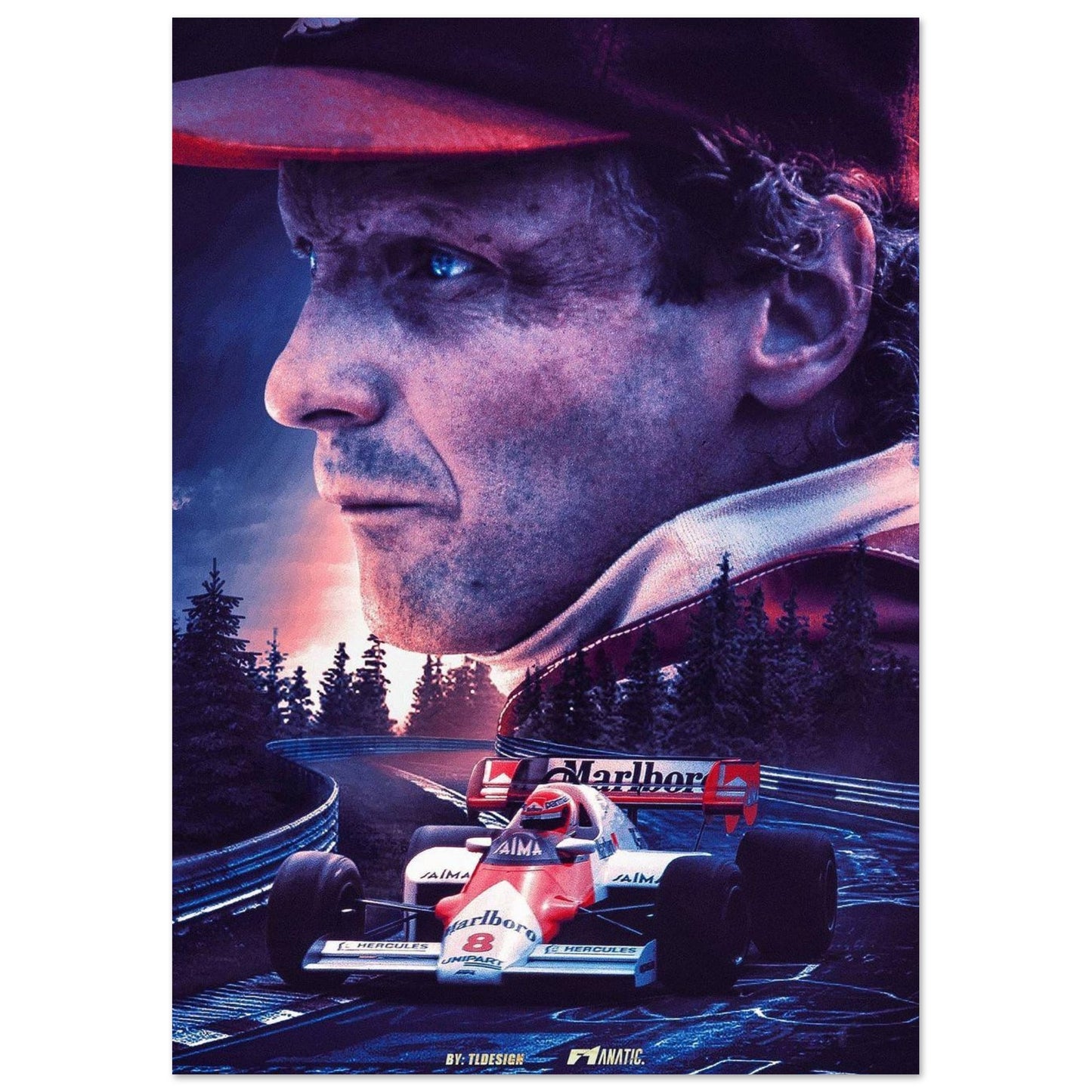 Niki Lauda - Premium Matte Paper Poster