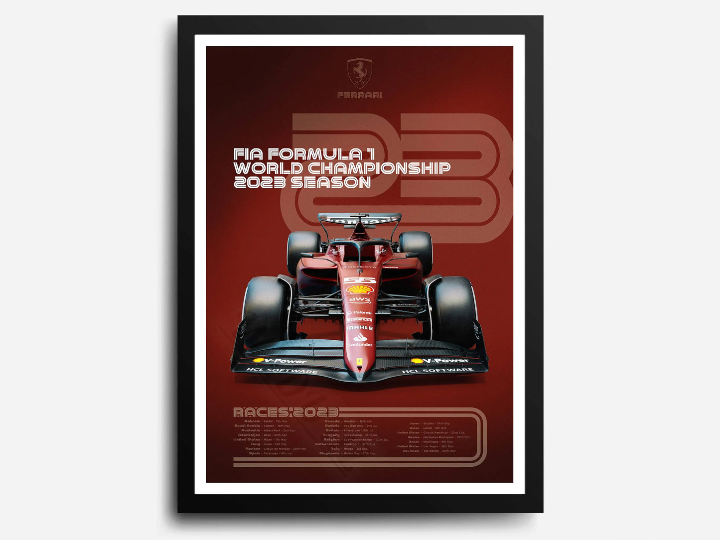 Ferrari Team - Canvas Print