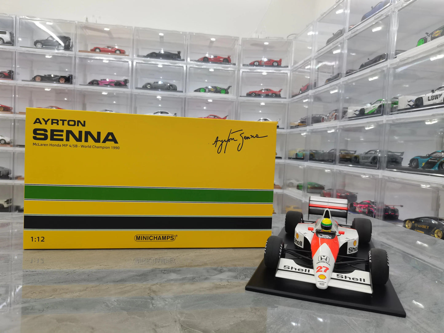 Minichamps 1:12 F1 McLaren MP4 5B Senna NO.27 Limited Edition Resin Metal Static Car Model Toy Gift